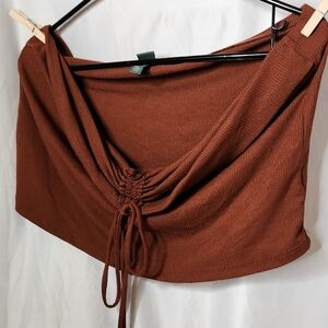 Wild Fable Cropped Brown Sleeveless Top Size XXL
